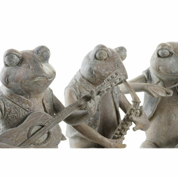 Dekoratīvās figūriņas DKD Home Decor Mūzika 23 x 19,5 x 22,5 cm Brūns Varde (3 gb.),,,
