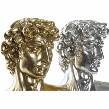 Dekoratīvās figūriņas DKD Home Decor 24,5 x 17,5 x 36 cm Sudrabains Bronza Krūtis Neoklasicisma (2 gb.),,,