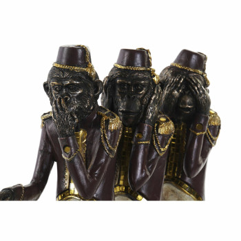 Dekoratīvās figūriņas DKD Home Decor Mērkaķis Trīsritenis Melns Bronza Metāls Sveķi Koloniāls (40 x 9 x 31 cm),,,