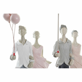 Dekoratīvās figūriņas DKD Home Decor Pelēks Rozā 18 x 10 x 37 cm Pāris (2 gb.),,,