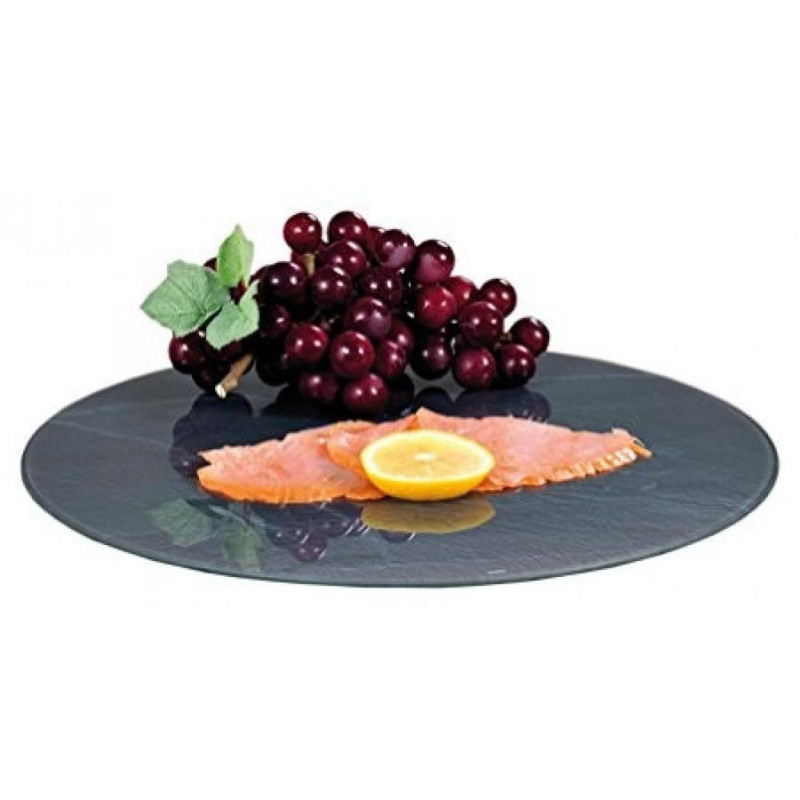 SERVĒJAMĀ glass  TRAY , ROTĒJAMA D35.5CM, H3CM, PELĒKA, Kesper