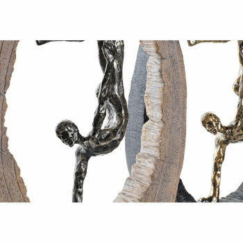 Dekoratīvās figūriņas DKD Home Decor 24 x 8 x 36 cm Melns Bronza (2 gb.),,,