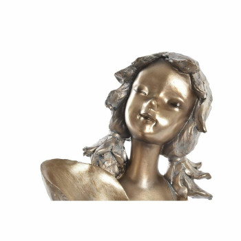 Dekoratīvās figūriņas DKD Home Decor 21 x 13 x 36 cm Sarkans Bronza Tirkīzs (2 gb.),,,