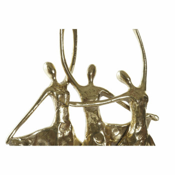 Dekoratīvās figūriņas DKD Home Decor 25 x 9,8 x 44,5 cm Melns Bronza Baletdejotājs Romantiski,,,