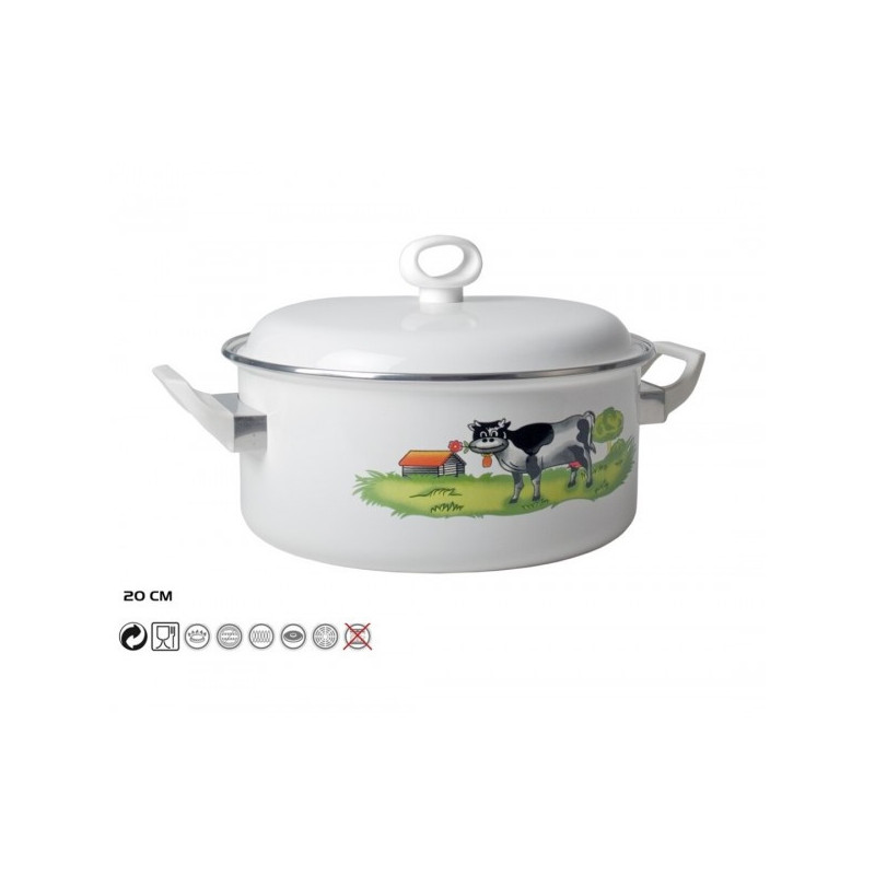 Puodas emaljētsjēts 20cm 2.5L с крышкой BD09078C