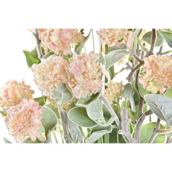 Dekoratyvinis augalas DKD Home Decor Vaza 20 x 20 x 78 cm Porcelianas Rožinė PVC (2 vnt.),,,