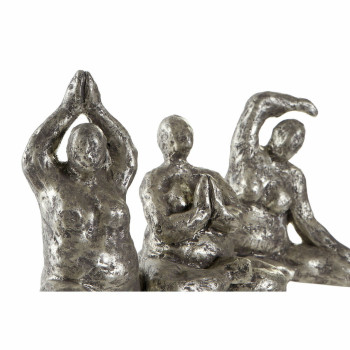Dekoratīvās figūriņas DKD Home Decor 11 x 22,5 x 17 cm Bronza Yoga (3 gb.),,,