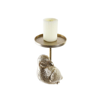 Candle Holder DKD Home Decor Champagne Aluminium Parrot (21 x 21 x 72 cm),,,