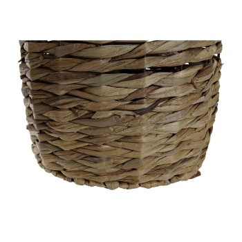Basket set DKD Home Decor Green Natural Boho 33 x 33 x 40 cm Rattan 4 Kg 2 Pieces,,,