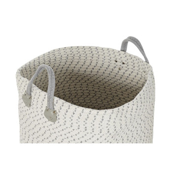 Basket set DKD Home Decor White Grey Light grey (2 Pieces) (2 Units),,,