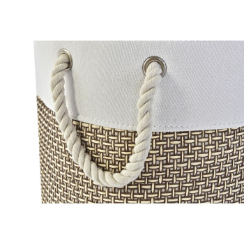 Basket set DKD Home Decor White Brown Grey 40 x 40 x 49 cm 4 Kg 3 Pieces (2 Units),,,
