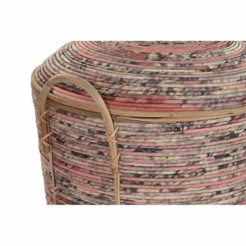 Basket set DKD Home Decor Peach Natural (3 Pieces) (3 Units),,,