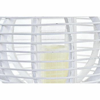 Lantern DKD Home Decor Crystal White Bamboo (35 x 35 x 29 cm),,,
