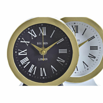 Table clock DKD Home Decor White Black (2 Units),,,