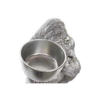 Dekoratīvās figūriņas DKD Home Decor Sudrabains Sveķi Gorilla (32 x 26,5 x 36 cm),,,