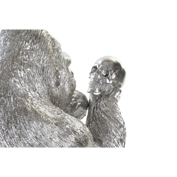 Dekoratīvās figūriņas DKD Home Decor Sudrabains Koloniāls Gorilla 38,5 x 33 x 43,5 cm,,,