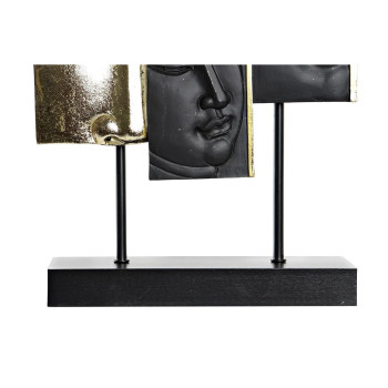 Dekoratīvās figūriņas DKD Home Decor Melns Bronza Buda Austrumniecisks 22,5 x 8 x 30,7 cm (2 gb.),,,