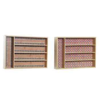 Stalo įrankių dėklas DKD Home Decor Bambukas Afrikietis 25,5 x 35,5 x 5 cm (2 vnt.)