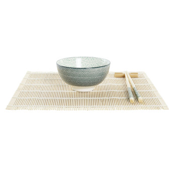 Набор для суши DKD Home Decor 14,5 x 14,5 x 31 cm Зеленый Керамика Восточный (16 Предметы)