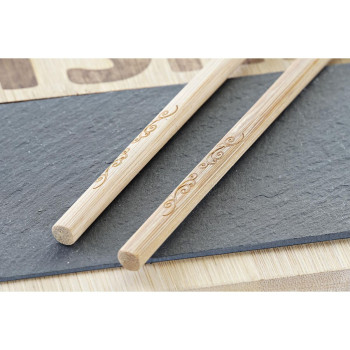 Sushi Komplekt DKD Home Decor Must Naturaalne Bambus Laud Idamaine 25 x 22 x 3 cm
