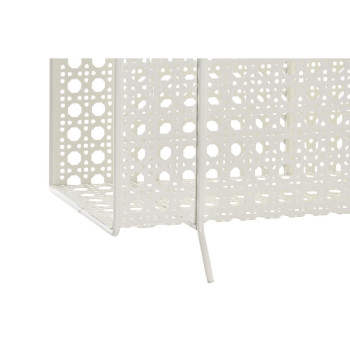 Žurnalų laikiklis DKD Home Decor Balta Natūralus Metalinis vytelių Boho 36,5 x 15 x 41 cm,,,