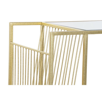 Magazine rack DKD Home Decor Golden Metal Mirror 48 x 35 x 71 cm,,,