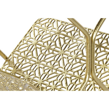 Magazine rack DKD Home Decor Golden Metal Mirror 45 x 45 x 55 cm,,,