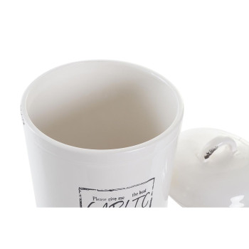 лодка DKD Home Decor 17,7 x 17,7 x 26 cm Белый Dolomite Чеснок