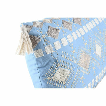 Pagalvėlė DKD Home Decor 60 x 15 x 35 cm Mėlyna Balta,,,