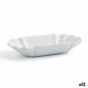 Suupistete alus Quid Gastro Fun Valge Keraamiline 20,5 x 11 x 3,5 cm (12 Ühikut) (Pack 12x)