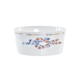 Set za Predjelo DKD Home Decor Sinine Naturaalne Bambus Keraamika Vahemere 19,7 x 19,7 x 1 cm (5 pcs)