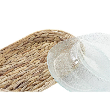 Suupistete alus DKD Home Decor 38 x 25 x 4 cm Kristall Naturaalne Läbipaistev