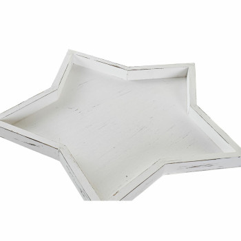 Galda rotājums DKD Home Decor Balts Koks 57 x 54 x 3 cm (3 Daudzums),,,