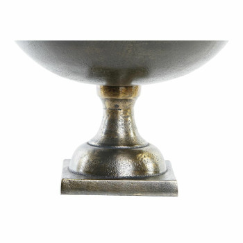 Galda rotājums DKD Home Decor Bronza Sudrabains Alumīnijs 25 x 25 x 19 cm (2 gb.),,,
