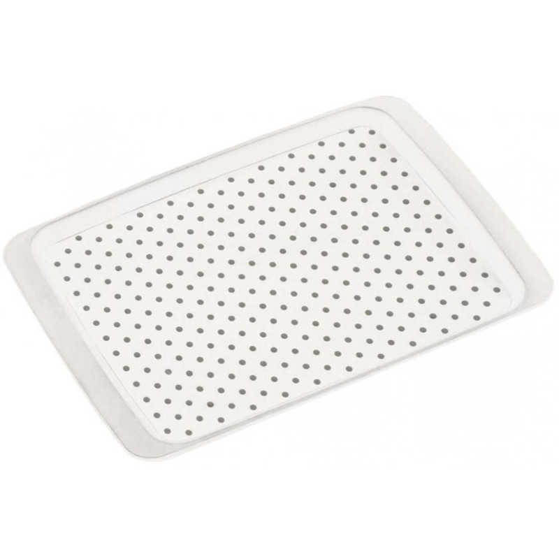 TRAY  35x26x2CM, AR NESLĪDOŠIEM PUNKTIEM, WHITE, PLASTIC , Kesper