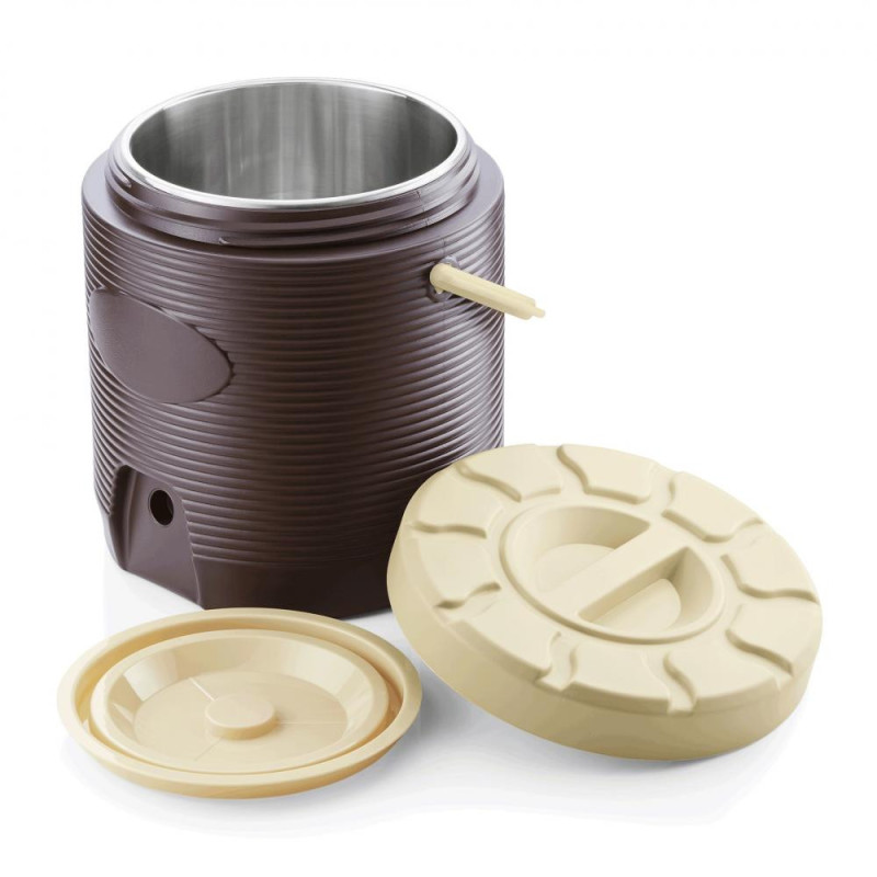 THERMOS  ĒDIENAM 12L, AR SKRŪVĒJAMU COVER  UN PEN URI, BROWN, PU/NER.TĒR., WAS