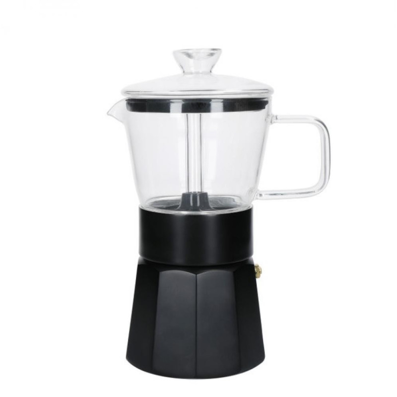 LA CAFETIÈRE VERONA ESPRESSO COFFEE MAKER  6 TASĪTĒM, MELNS, FOR INDUCTION, La Cafetiere