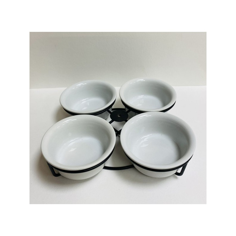 Serviravimo indelių 4vnt rinkinys su met stovu