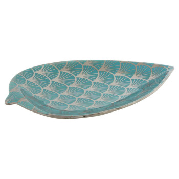 Lauakaunistus DKD Home Decor Türkiissinine Portselan 27,5 x 16 x 3 cm,,,