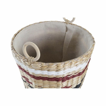 Grozs DKD Home Decor Balts Melns Sarkanbrūns Dabisks Dabīgā Šķiedra (3 Daudzums),,,