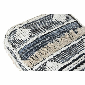 Pagalvėlė DKD Home Decor Aukštas Juoda Dryžiai 60 x 60 x 25 cm,,,