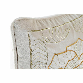 Pagalvėlė DKD Home Decor Auksinis 50 x 10 x 30 cm Gėlės,,,