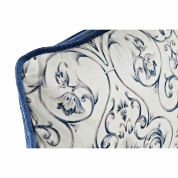 Pagalvėlė DKD Home Decor Mėlyna 50 x 10 x 30 cm Gėlės,,,