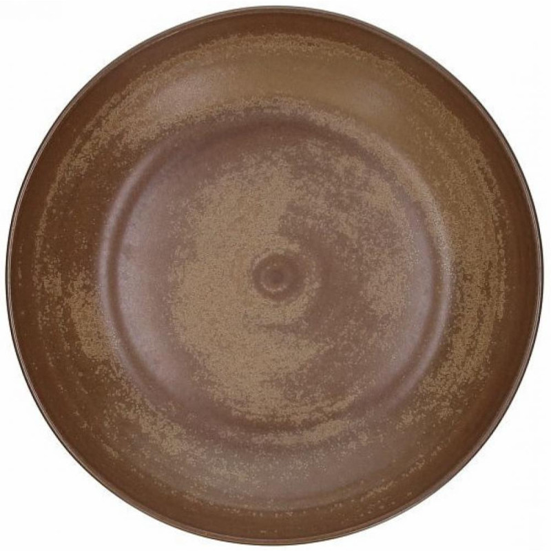 TERRACOTTA BROWN SERVĒJAMAIS ТАРЕЛКА  25CM, PORCELĀNS, Tognana