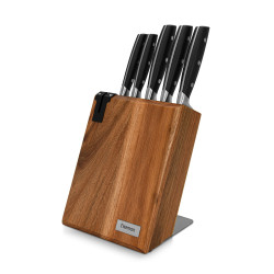 Set of knives in a wooden...