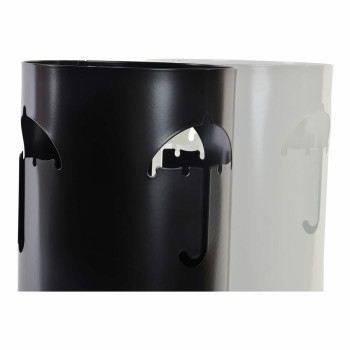 Umbrella stand DKD Home Decor 19 x 47 cm White Black Steel Umbrella 19 x 19 x 47 cm (2 Units),,,