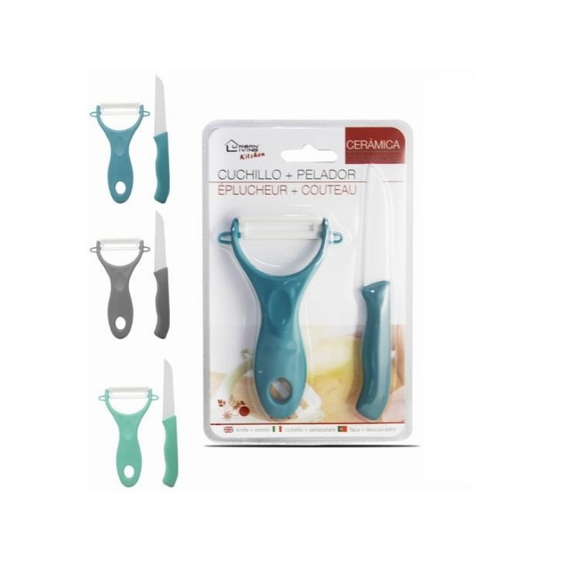 Skustukas ar peiliuku daržovėms keramik.