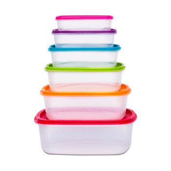 Padažinių rinkinys 6 5five Simply Smart polipropileno 300 ml 225 ml 175 ml 12,5 ml 0,3 g 245 ml Spalvotas Stačiakampis