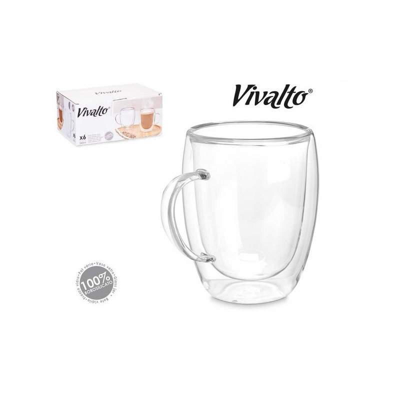 Puodukas su dviguba sienele 340ml 85372 Vivalto