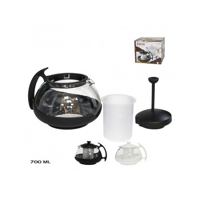 Tējkanna stikla. 0.7L ar pp.sieteliu 702T